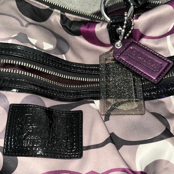Coach Black and Purple Shoulder Bag - Picture 2 of 3